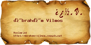 Ábrahám Vilmos névjegykártya